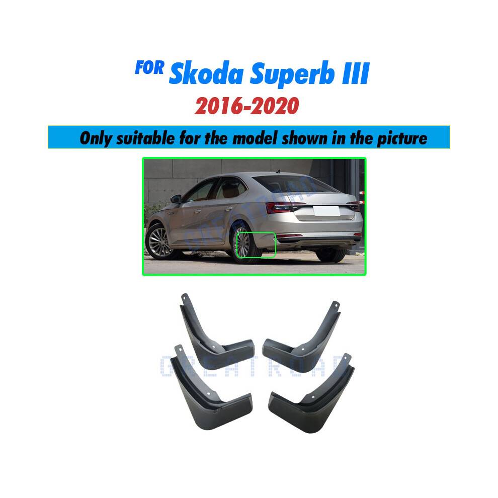 Set Molded Car Mud Flaps For Skoda Superb Iii 3V 2016-2020 Mudflaps Splash 9486291564291