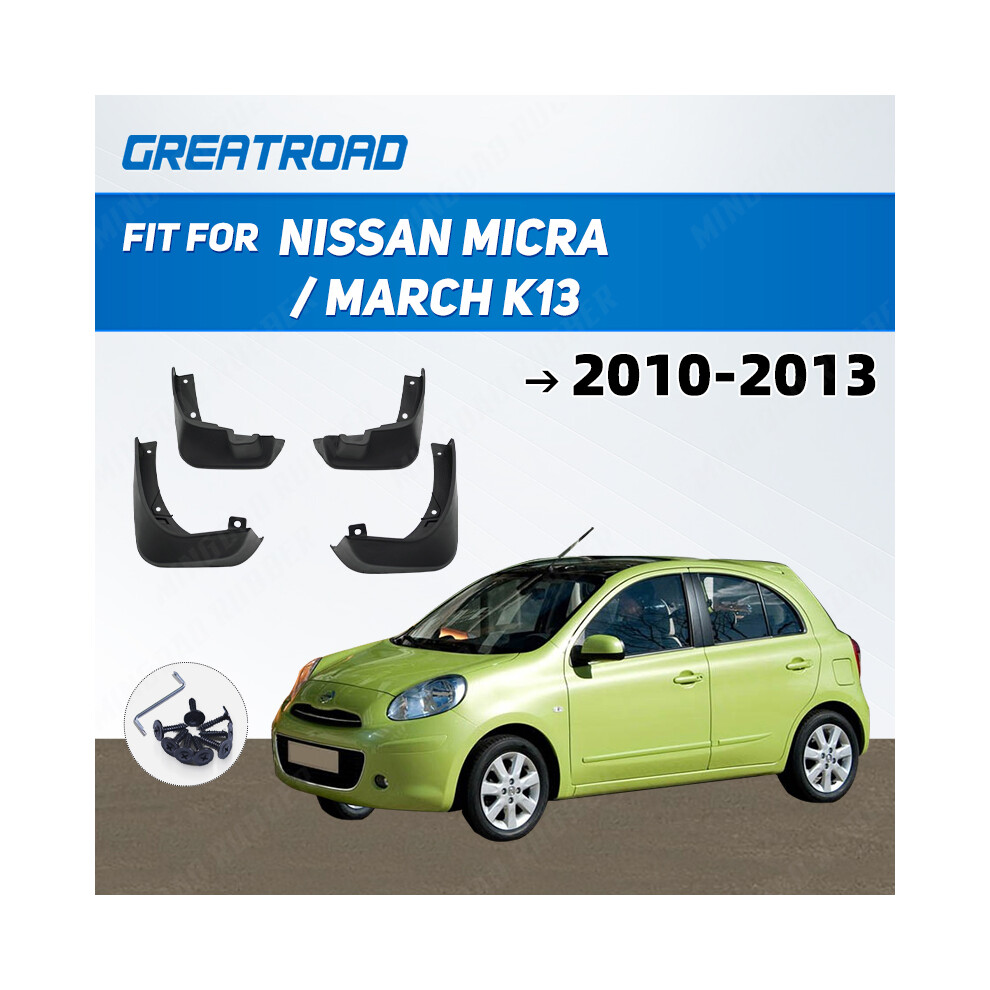 Front Rear Car Mud Flaps For Nissan Micra / March K13 2010 2011 2012 2013 9486291564390