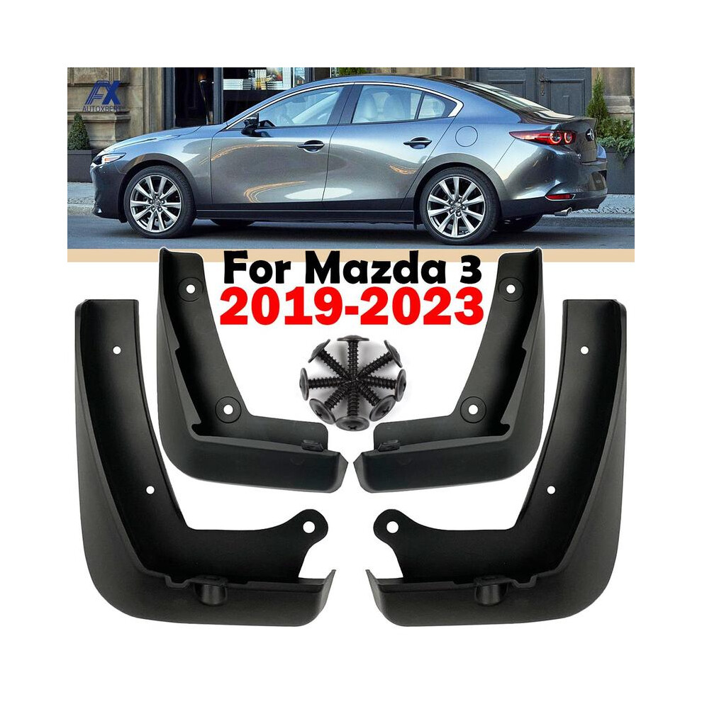 Set Molded Mud Flaps For Mazda 3 Mazda3 Bp 4Dr Sedan Saloon 2019 2020 9486291564512