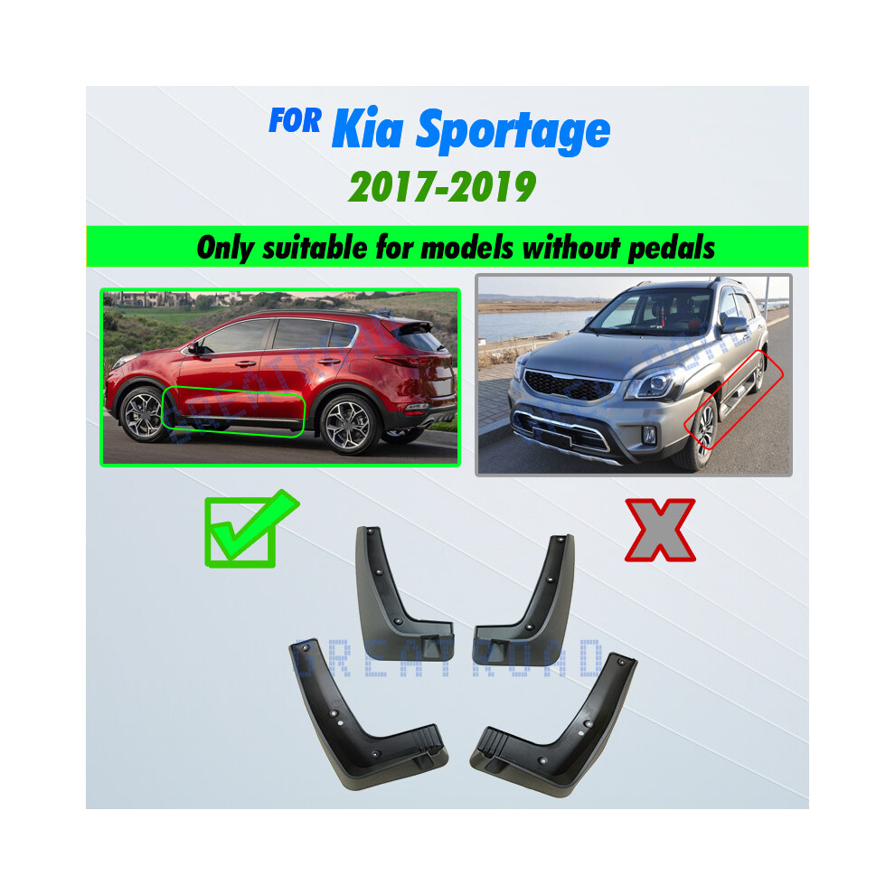 Set Molded Car Mud Flaps For Kia Sportage 2017 2018 2019 Ql Mudflaps Splash 9486291565052