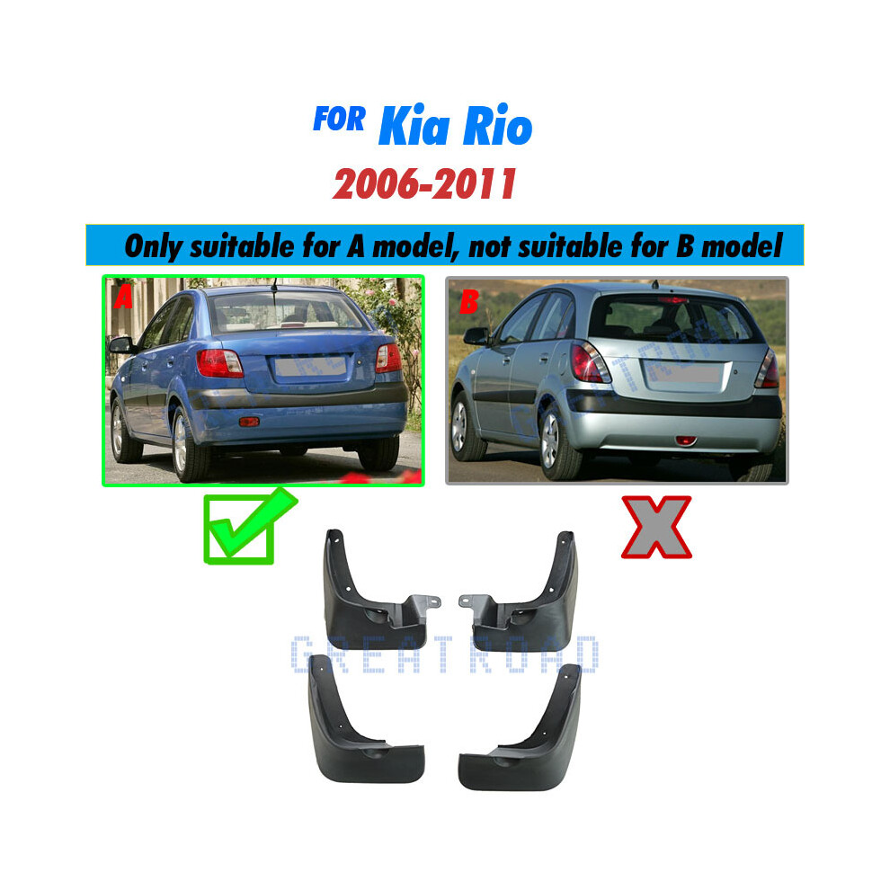 For Kia Rio 2 Jb Sedan Saloon 2006~2011 Car Mudflap Fender Mud Flaps Guard 9486291565915