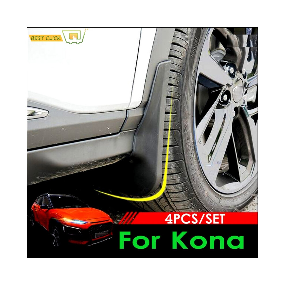 Oe Styled Molded Car Mud Flaps For Hyundai Kona 2017 2018 2019 2020 Kauai 9486291565892