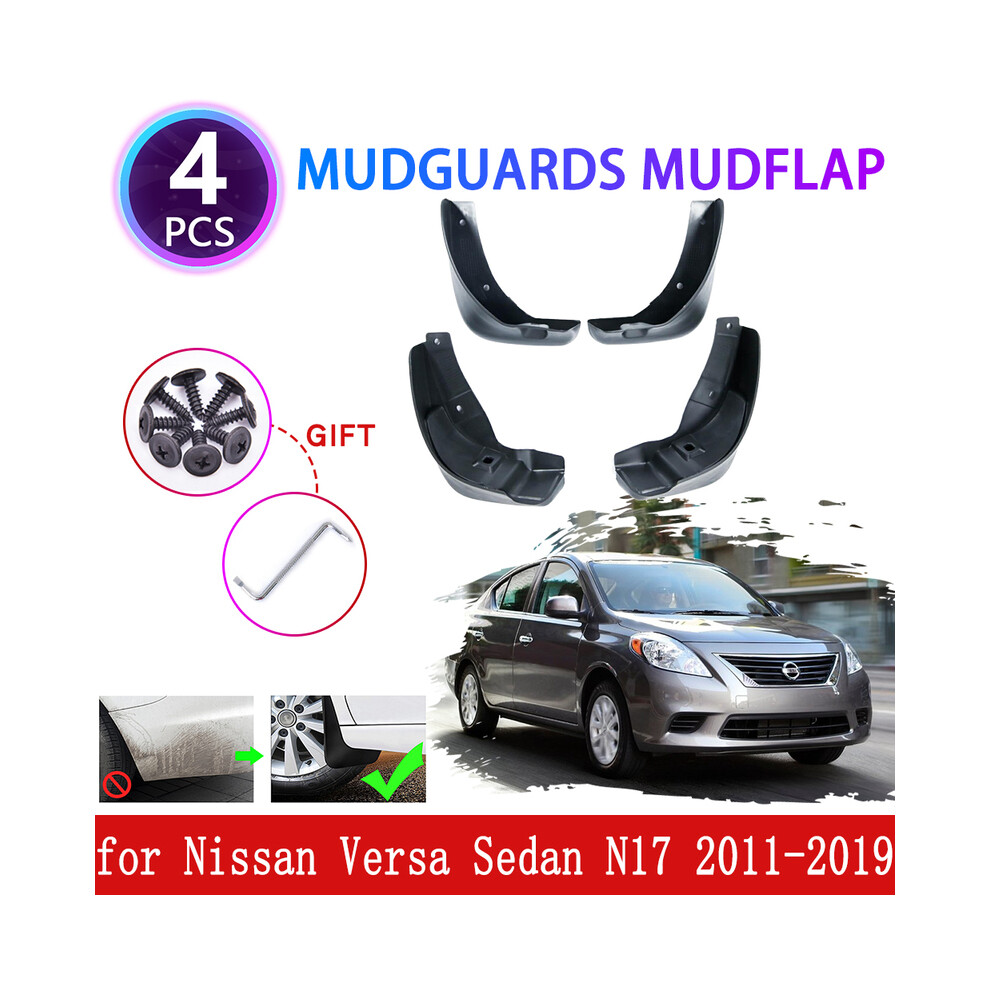 4Pcs For Nissan Versa Sedan N17 2011~2019 Mudguards Mudflaps Fender Mud 9486291565953