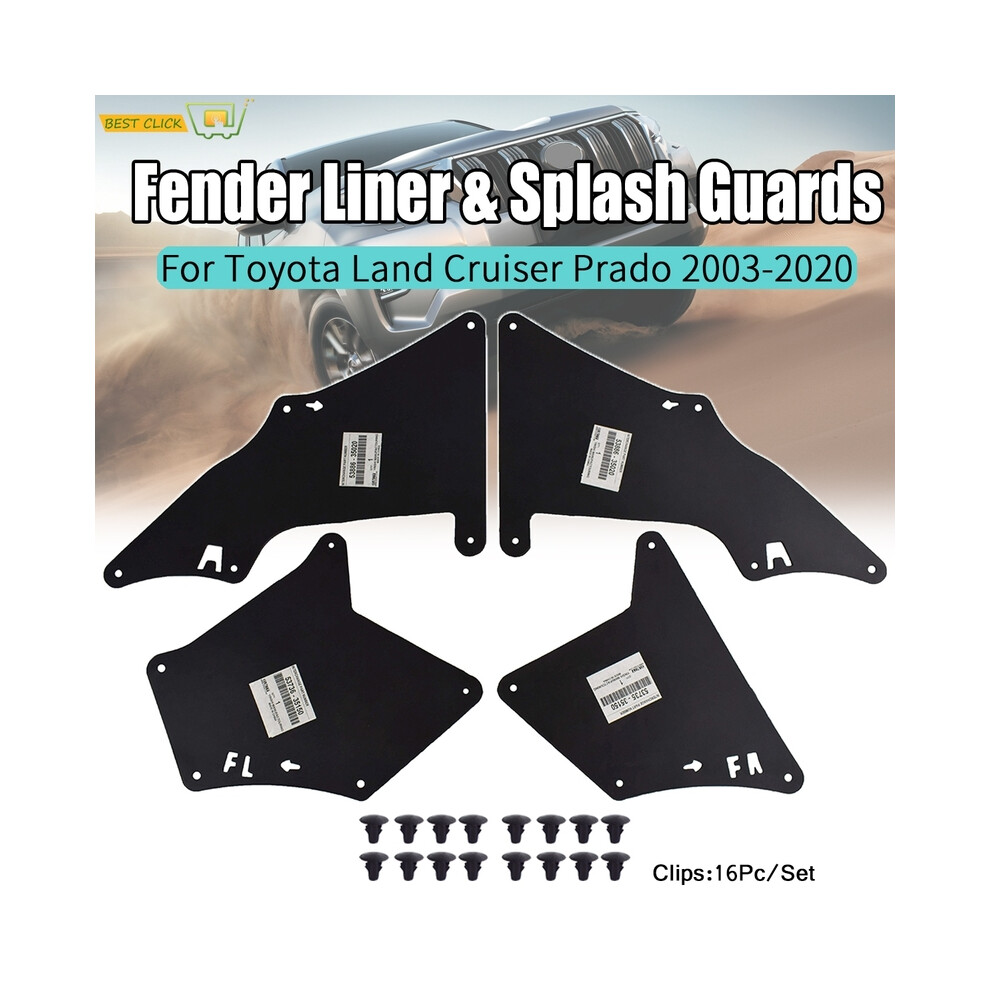 Splash Guards Shield For Toyota Land Cruiser Prado J120 J150 2003 - 2020 9486291566370