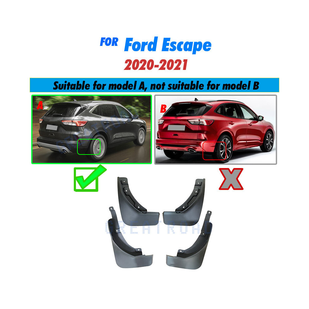 4Pcs Car Mudflaps For Ford Escape Mk4 Kuga Mk3 2020 2021 Mud Flaps Splash 9486291567230