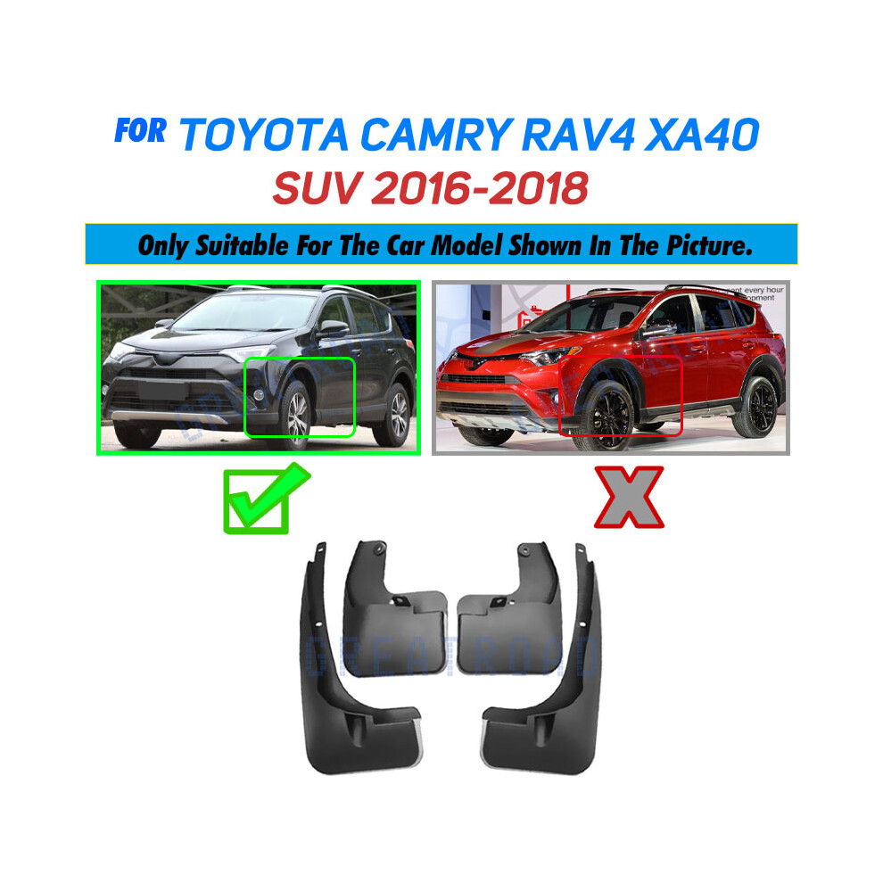 Set Molded Car Mud Flaps For Facelifted Toyota Rav4 2016 2017 2018 Mudflaps 9486291568336