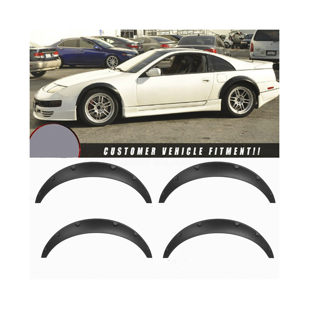 4Pcs Carbon Look Wheel Arch Fender Flares Cover Trim Mudguards Protective 9486291569050