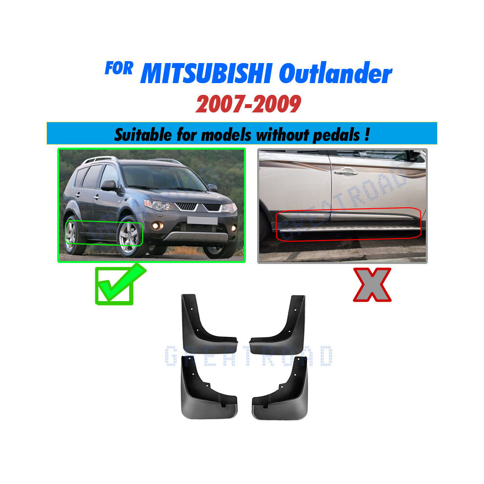 For Mitsubishi Outlander 2007 2008 2009 Front Rear Car Mud Flaps Mudflaps 9486291570780