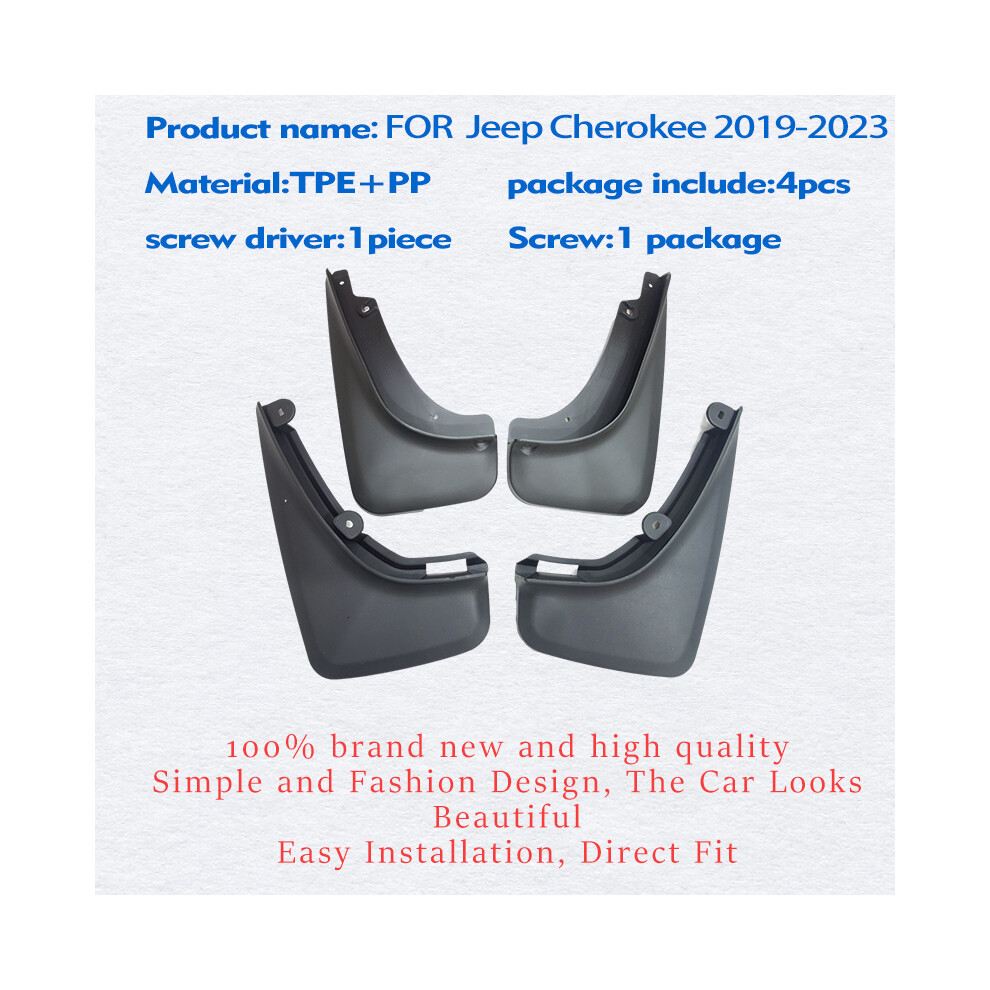 For Jeep Cherokee 2019-2023 Mudguard Fender Mud Flap Guards Splash Mudflaps 9486291571107