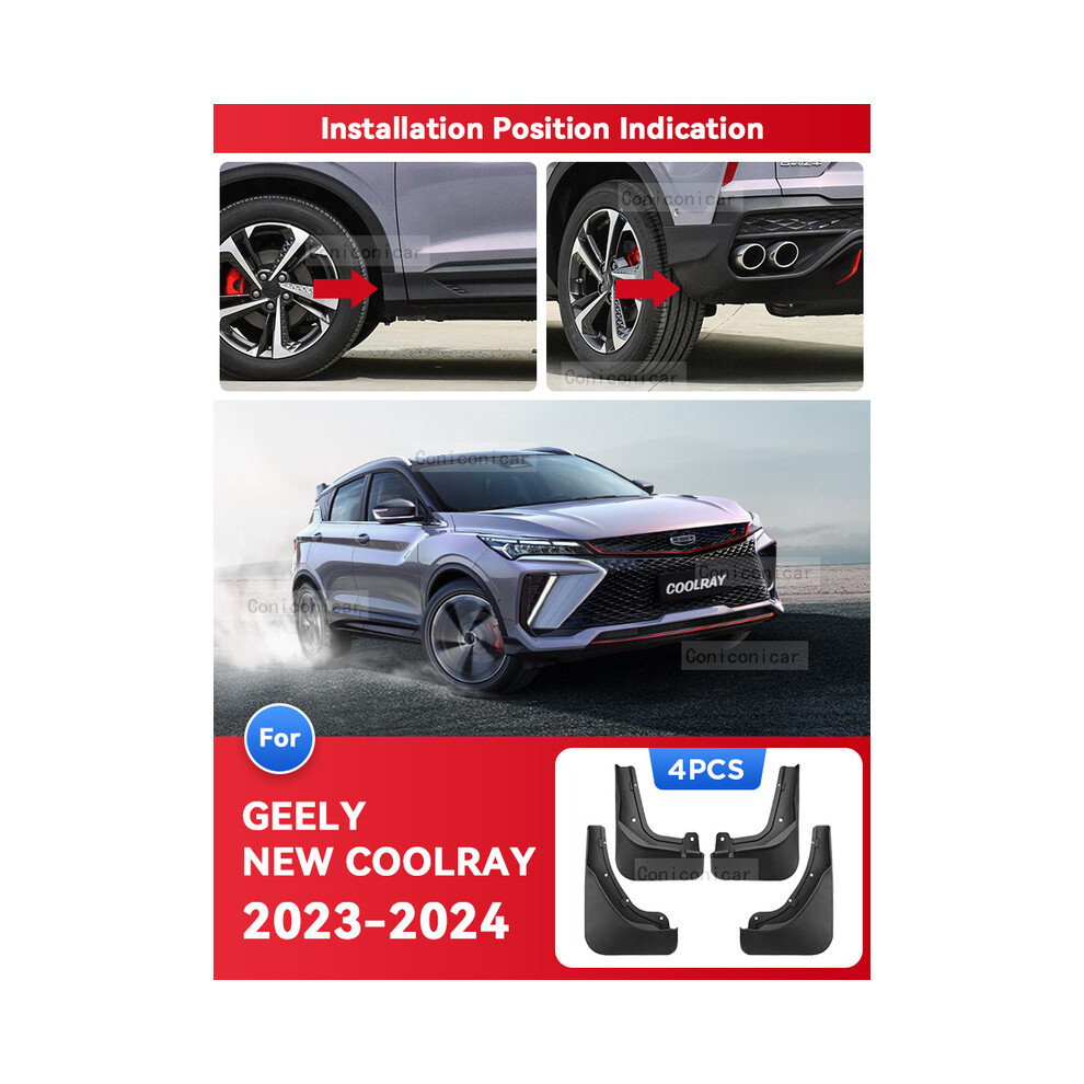 Car Fender Mud Flaps For Geely New Coolray 2023 2024 Splash Guards Mudflaps 9486291571572