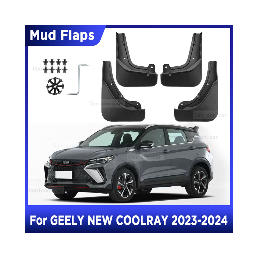 For Geely New Coolray 2023 2024 4Pcs Mud Flaps Splash Guard Mudguards 9486291571565