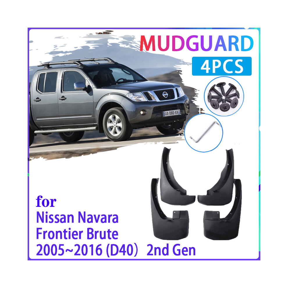4 Pcs Car Mud Flaps For Nissan Navara Frontier Brute D40 2005~2016 Mudguard 9486291572395