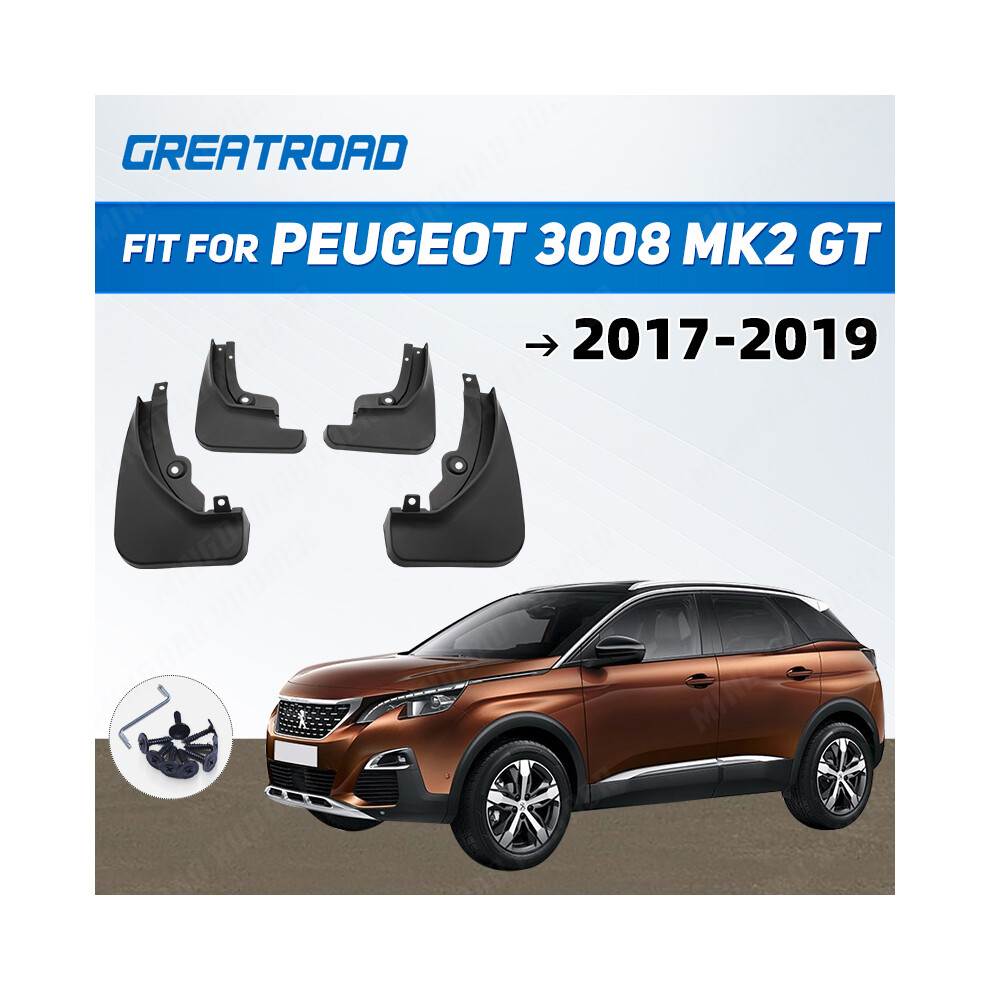 For Peugeot 3008 Mk2 Gt 2017 2018 2019 Car Mud Flaps Fender Mudguards 9486291572845