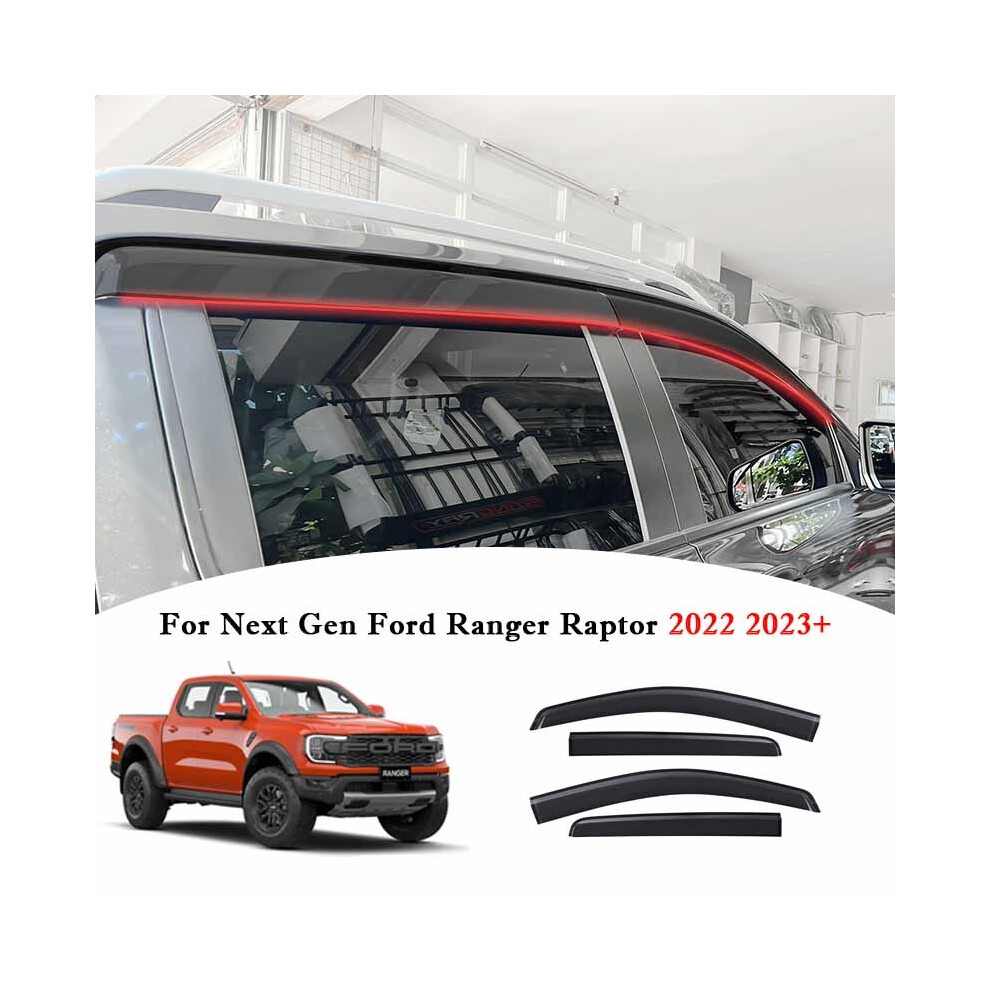 Window Visor Window Dflectors For Ford Ranger Raptor Next Gen 2022 2023+ 9486291574313