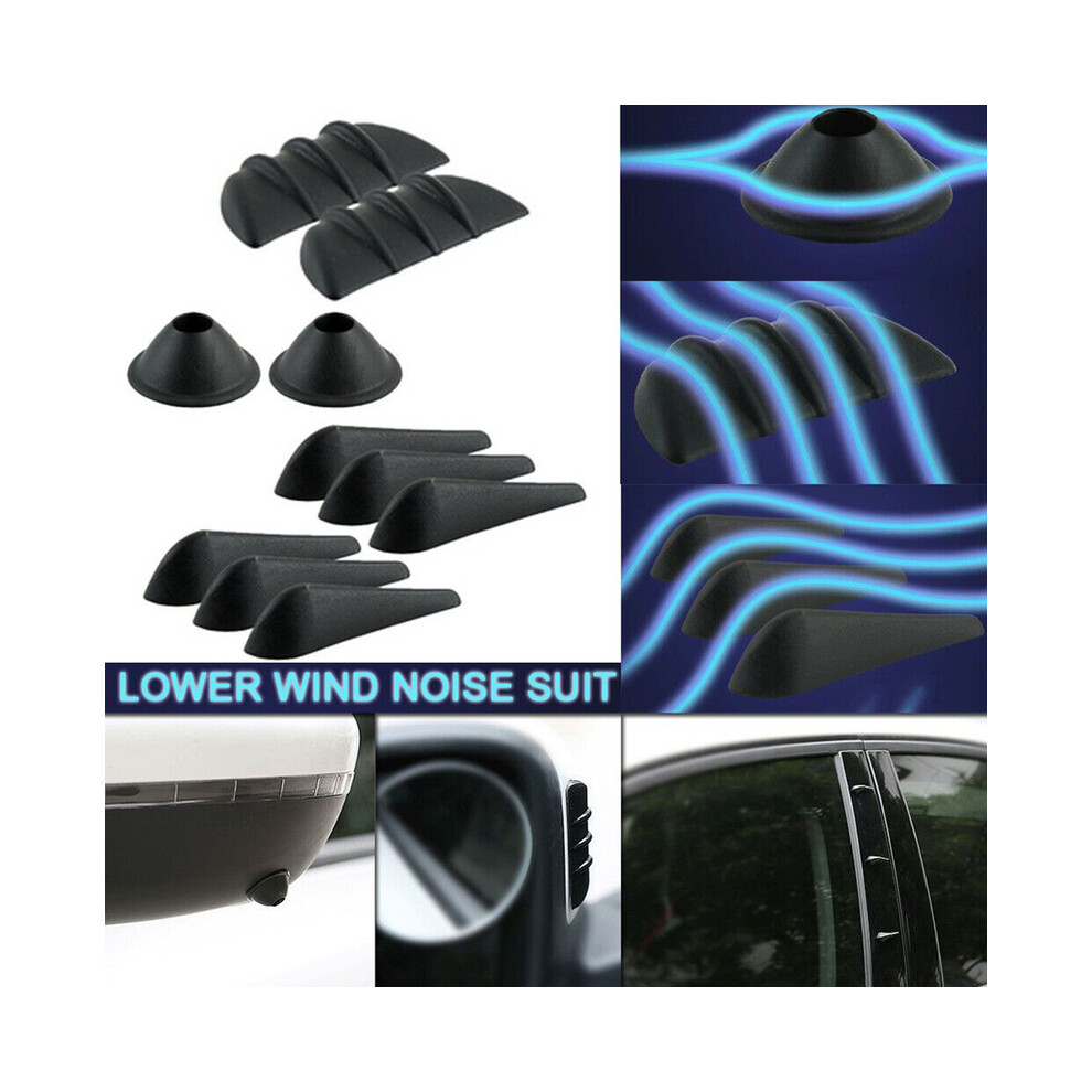 10Pcs Car Fairing Body Spoiler Sticker Lowering Wind Noise Reduction Universal 9486291588402
