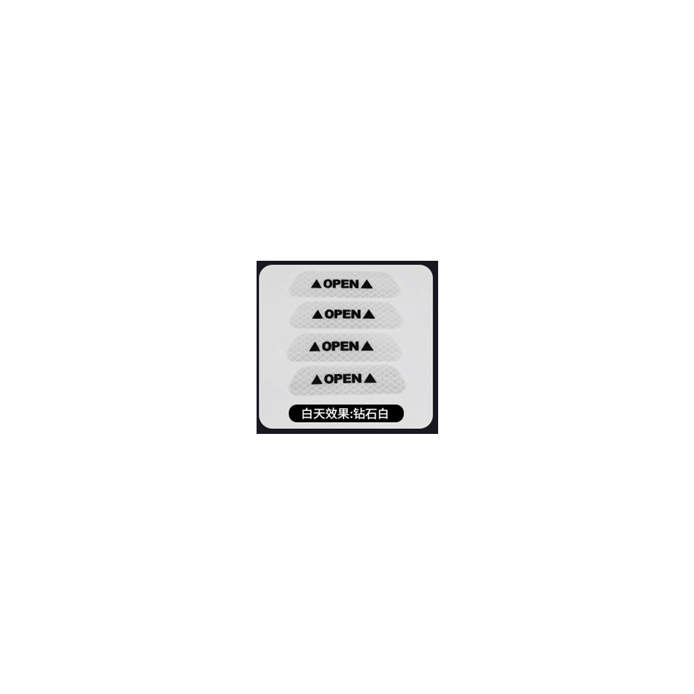 4Pcs/Set Car Door Stickers Universal Safety Warning Mark Open High Reflective 9486291594915