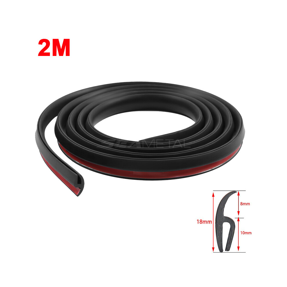 2M Car Windshield Panel Moulding Seal Strip Sticker Dustproof Rubber 9486291595356