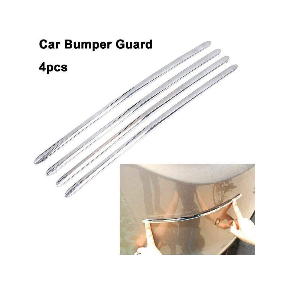 4Pcs Car Auto Chrome Molding Trim Garnish Body Side Grille Bumper Corner 9486291598883