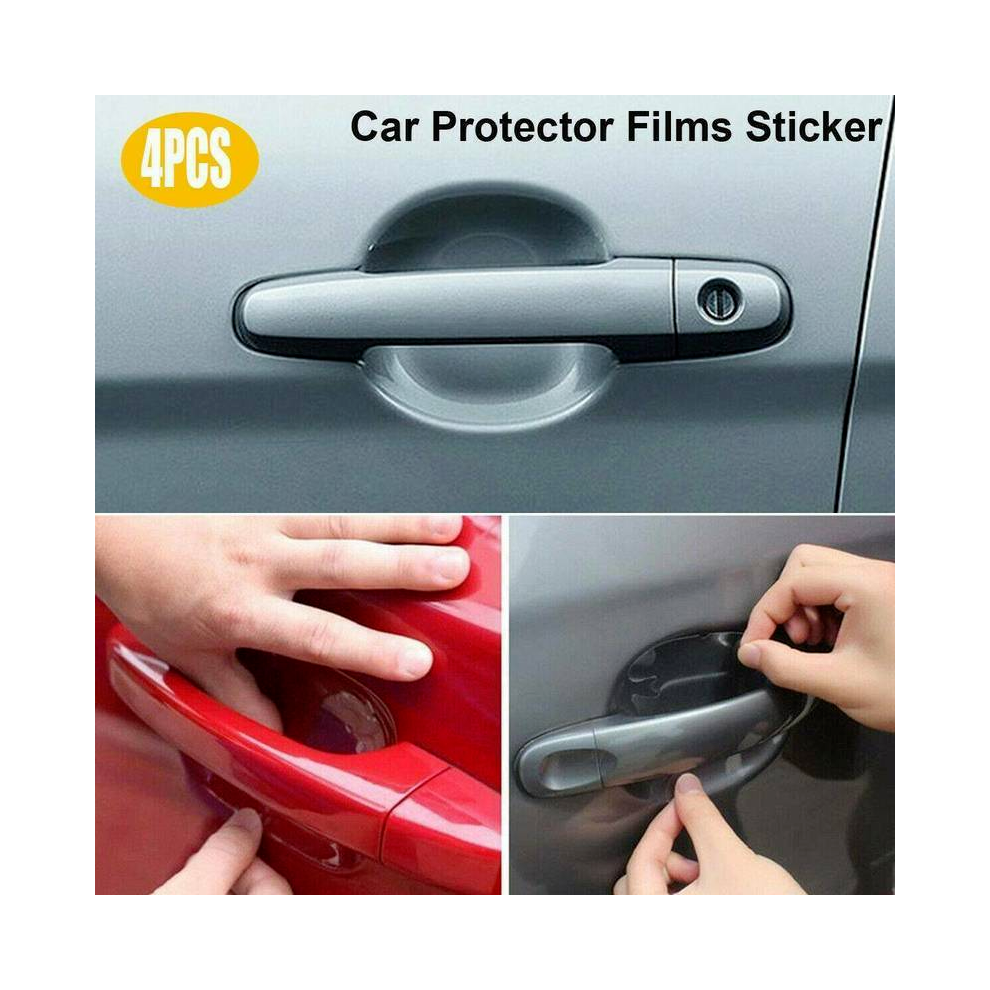 4Pcs Car Door Sticker Transparent Handle Protection Film Prevent Scratches 9486291601392