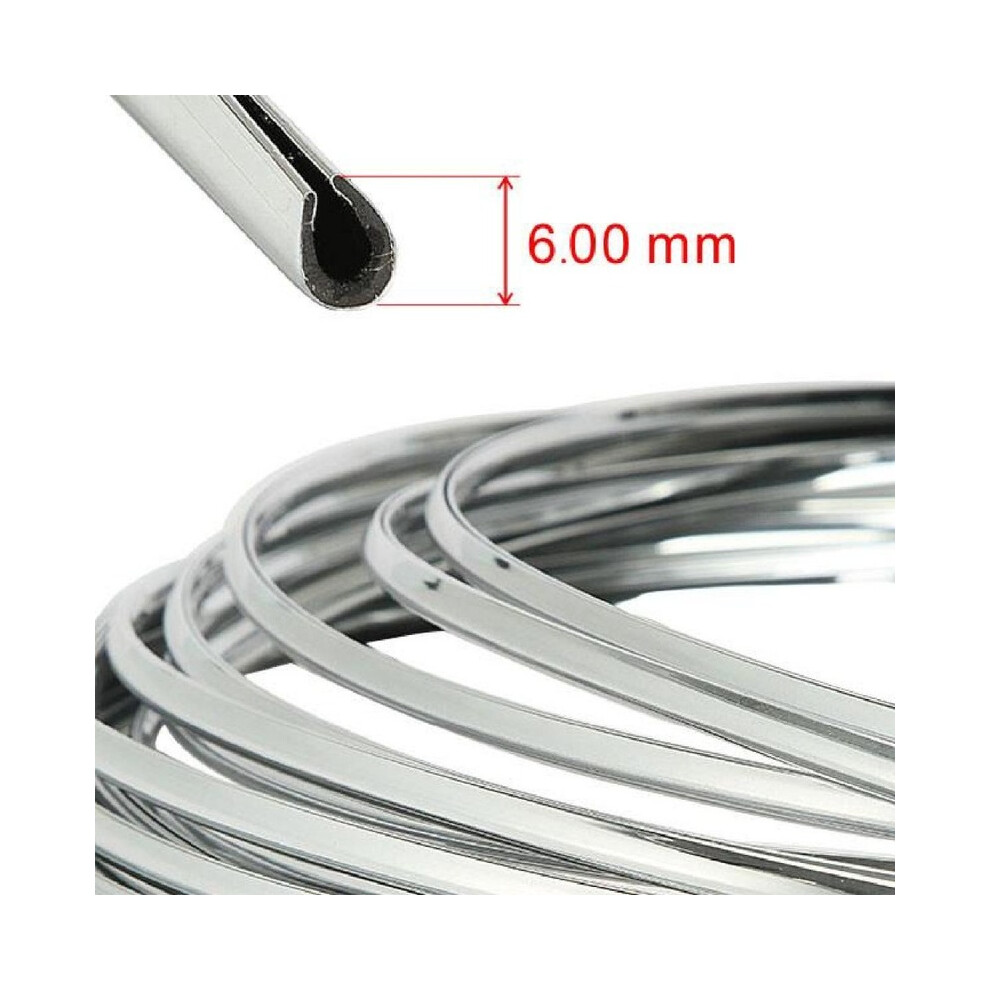 6Mm*3M Car Styling Chrome Moulding Strip Decoration Trim Body Door Edge 9486291605130