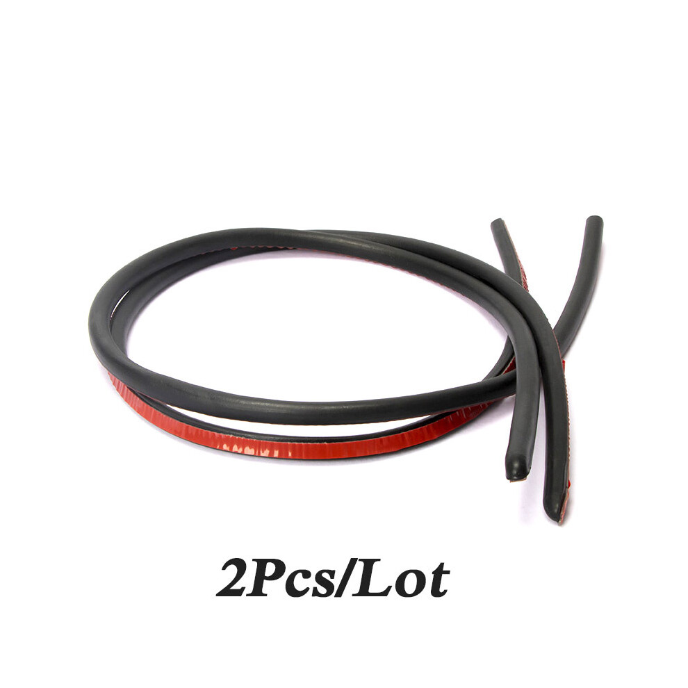 2Pcs Car Door Edge Weatherstrip Rubber Sealing B Pillar Noise Windproof Black 9486291619144