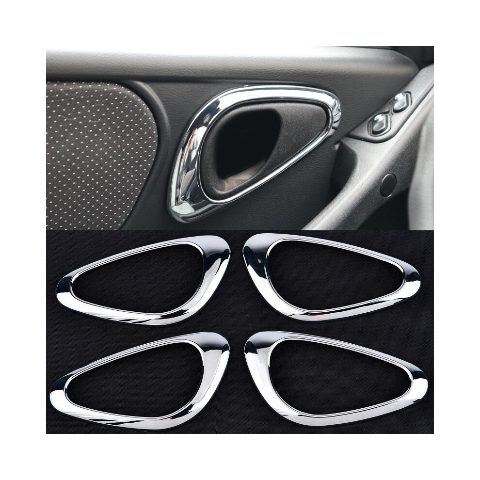 4Pcs Abs Chrome Inner Interior Door Handle Molding Decorative Cover Trim 9486291627910