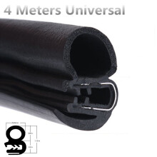 4 Meters Rubber Car Door Seal Weatherstrip EPDM steel belt Weatherstripping
