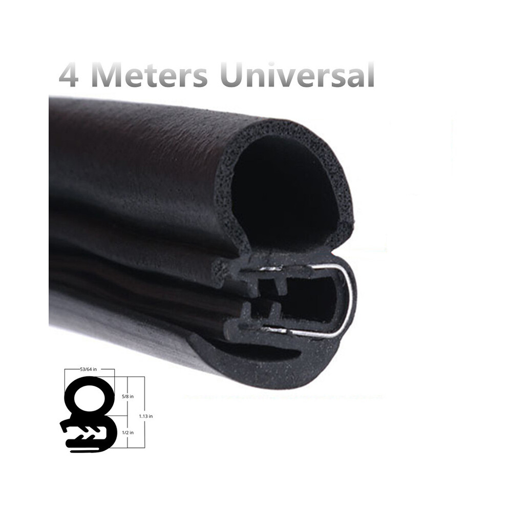 4 Meters Rubber Car Door Seal Weatherstrip Epdm Steel Belt Weatherstripping 9486291628849