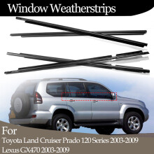 4PCS Car Outer Windows Rubber Weatherstrip For Toyota Land Cruiser Prado