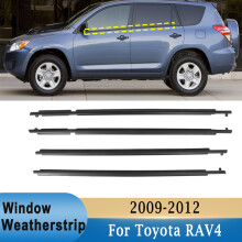 4Pcs Car Window Glass Weatherstrip Belt Trim Front Rear Outer Windows