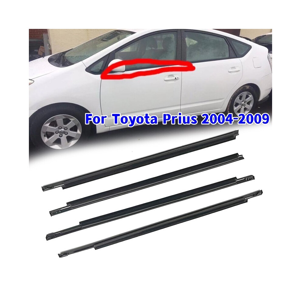 4Pcs/Set Window Outer Weatherstrip Side Door Glass Rubber Belt Moulding 9486291630286