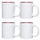 (White, 6PCS) Plain Sublimation Mug 2 Tone Heat Press Tea Coffee Cup 3