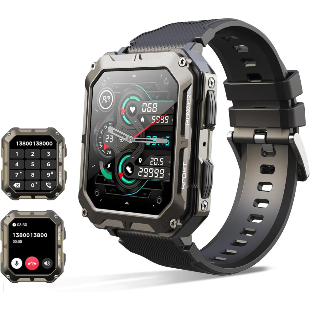 Njord Gear Indestructible Smartwatch, Military Rugged Smart Watches For Men(Answer/Make Call), 1.83" Fitness Tracker With Heart Rate 7386060757096