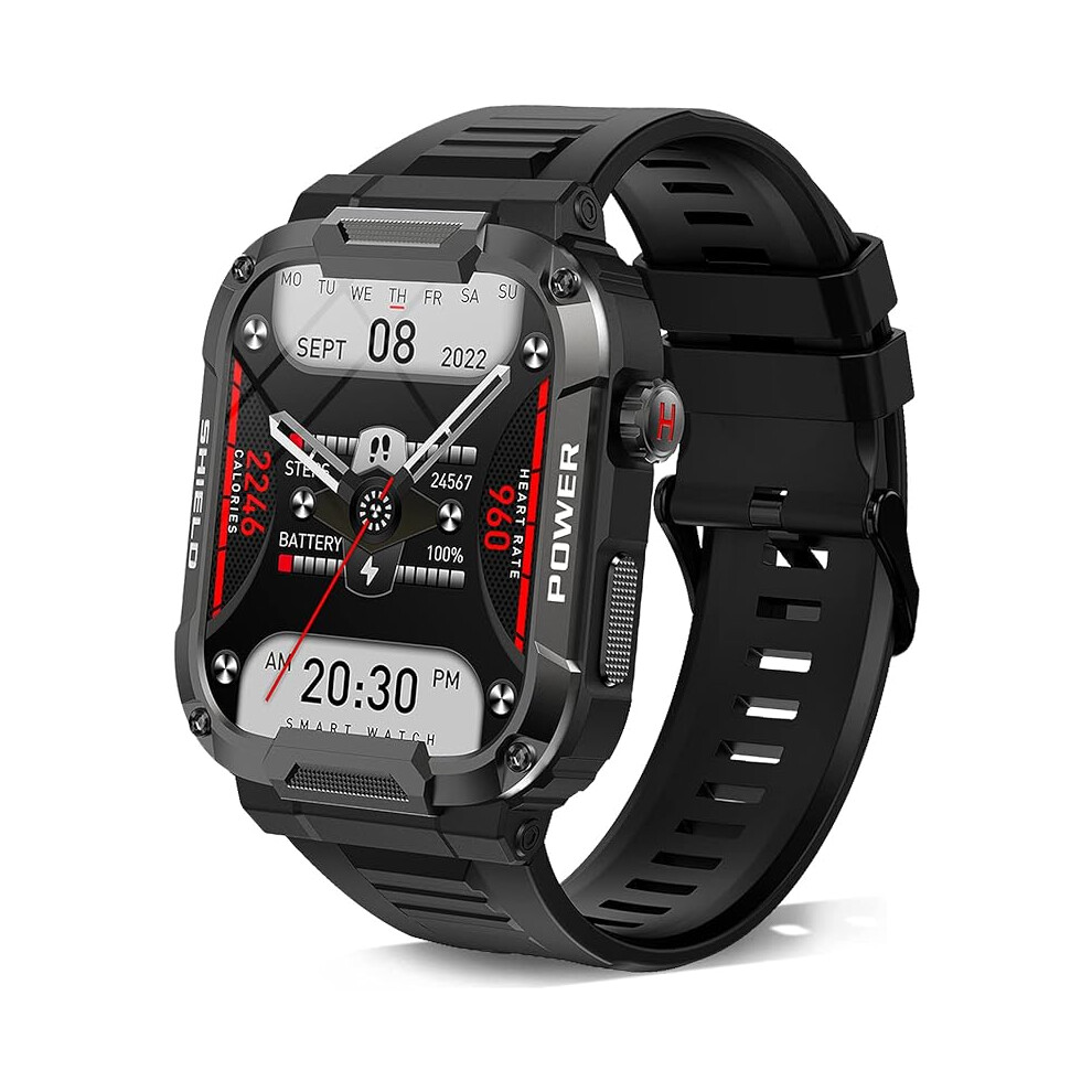 1.85'' Outdoor Sports Smartwatch With Answer/Make Call, Ip68 Swimming Fitness Watch,Blood Oxygen,Heart Rate And Sleep Monitor Compatible 7386060757126