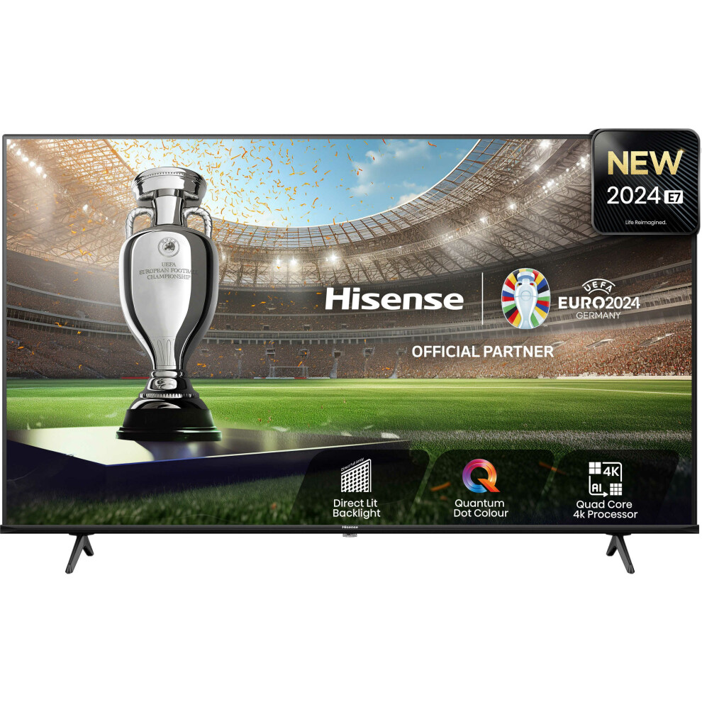 Hisense E7NQTUK 43" 4K Ultra HD QLED Smart Freely TV - 43E7NQTUK