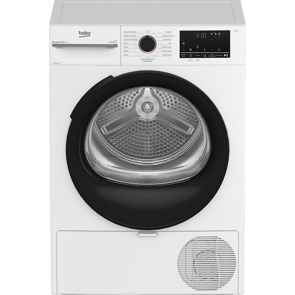 Beko b300 BM3T31233W 12Kg Heat Pump Tumble Dryer - White - A++ Rated