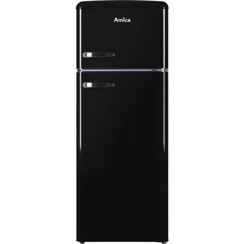 Amica Small 80/20 Fridge Freezer - Black - E Rated