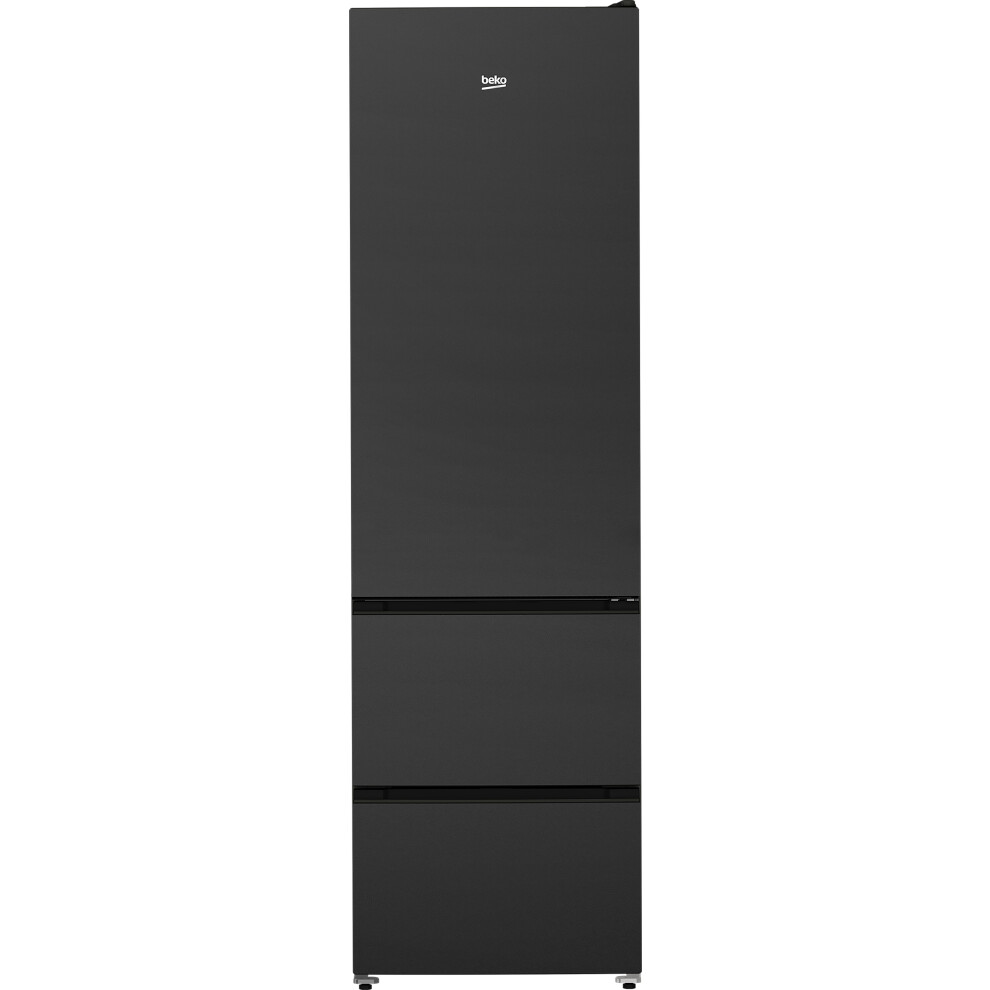 Beko Harvestfresh 60/40 Fridge Freezer - Black - E Rated