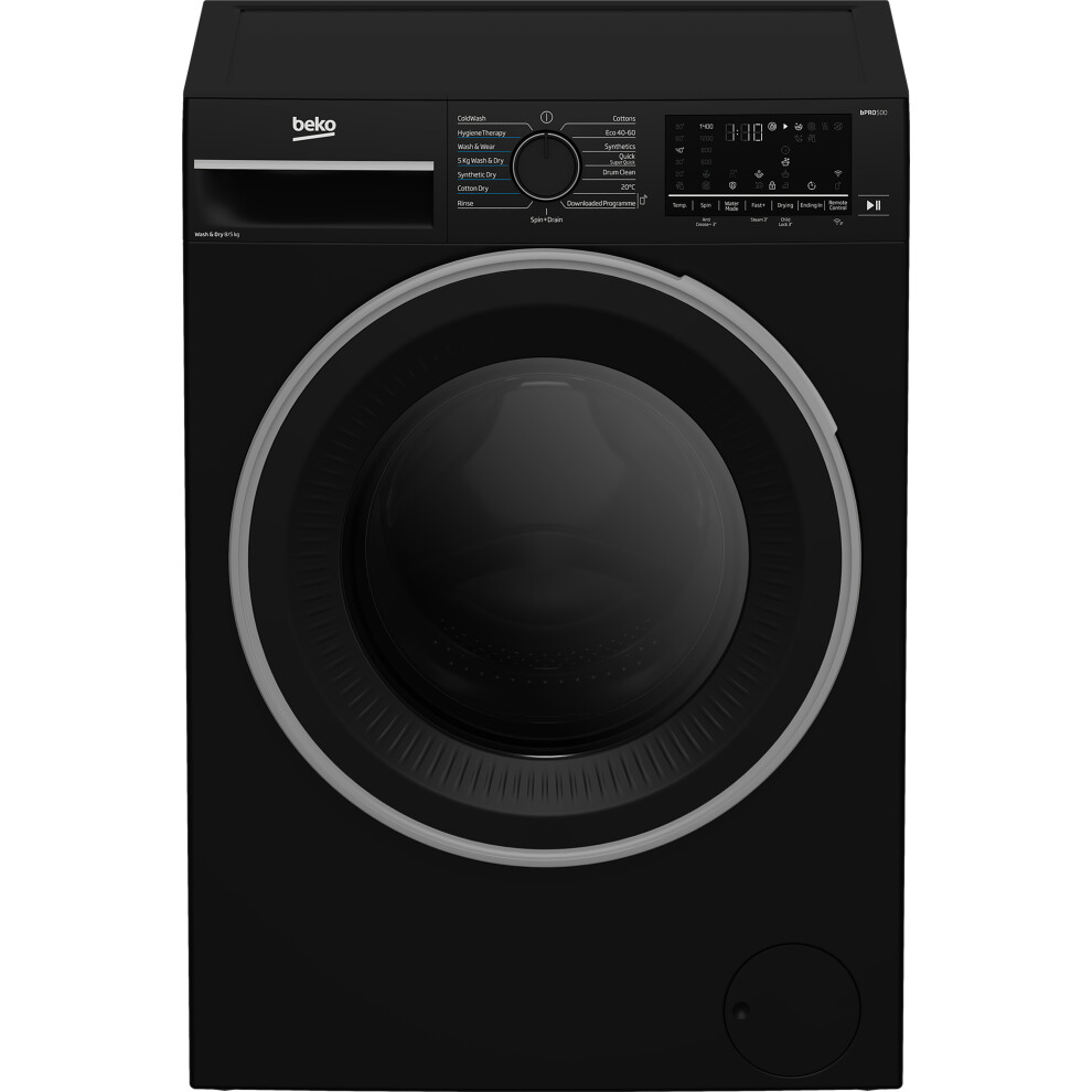 Beko 8Kg / 5Kg Washer Dryer - Black - D Rated