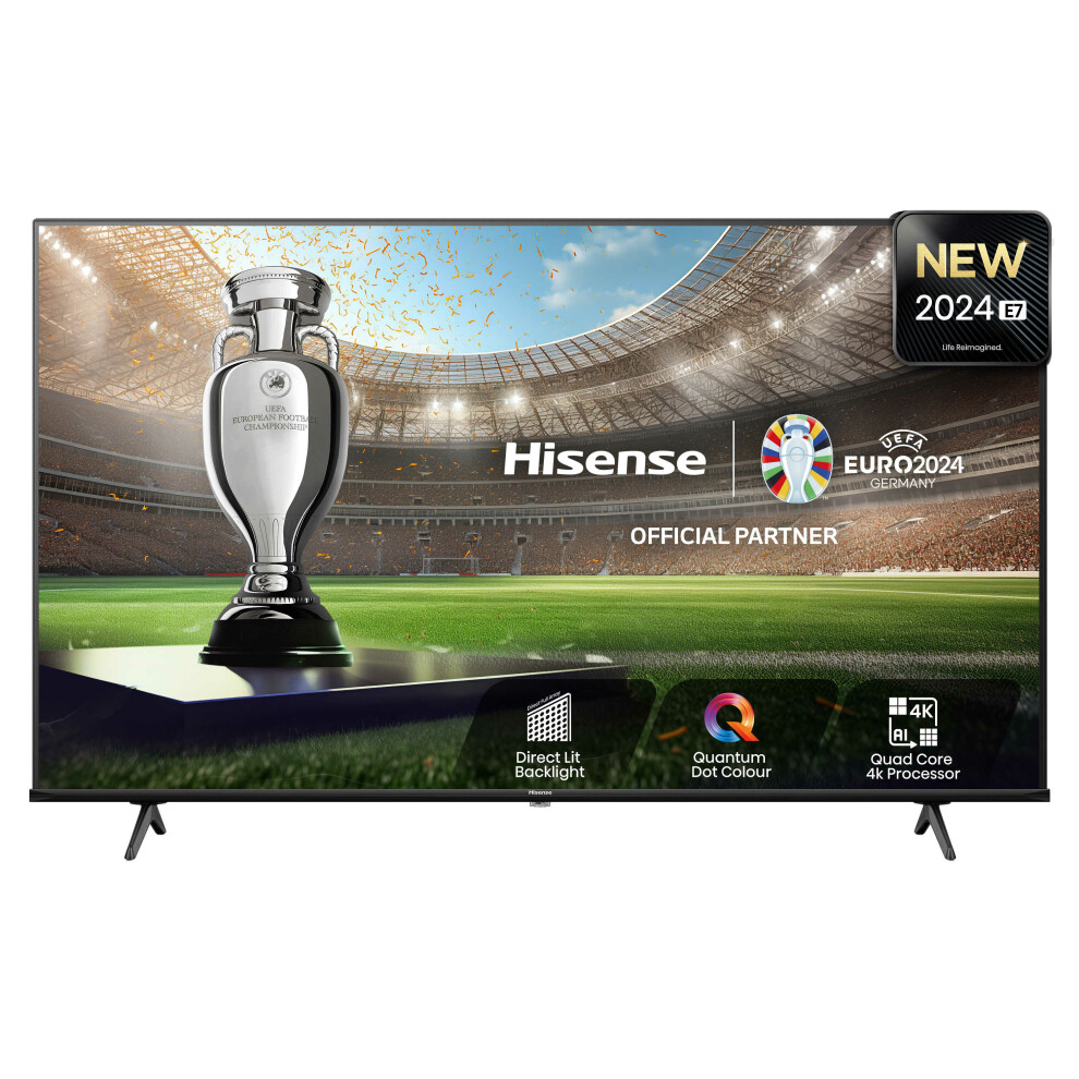 Hisense E7NQTUK 50" 4K Ultra HD QLED Smart Freely TV - 50E7NQTUK