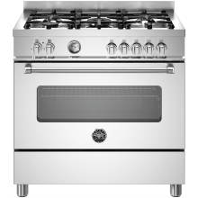 Bertazzoni Master Series 90cm Dual Fuel Range Cooker - Stainless Steel - A Rated