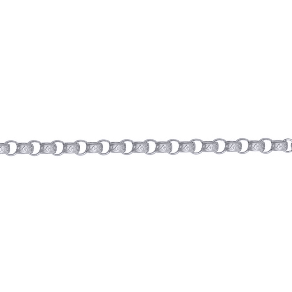 925 Silver  Engraved Belcher Chain - ACN048A-24