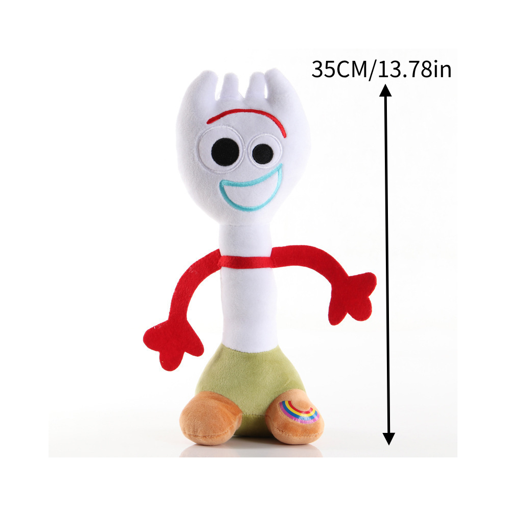 (35CM/13.78in) Toy Story 4 Forky Figure Plush Toy Cartoon Stuffed Doll Gift Decoration