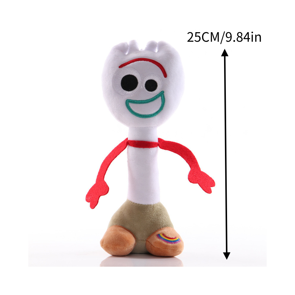 (25CM/9.84in) Toy Story 4 Forky Figure Plush Toy Cartoon Stuffed Doll Gift Decoration