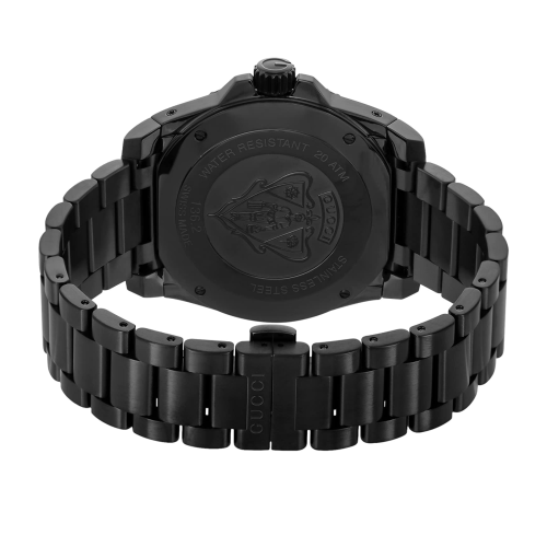 GUCCI Gucci YA136205 sort urskive rustfrit stål herreur 2