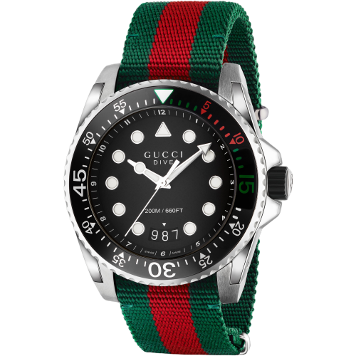 GUCCI Ανδρικό ρολόι Gucci YA136209 Black Dial 1