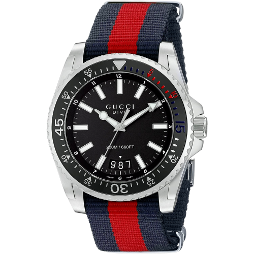 GUCCI Gucci YA136210 sort urskive herreur 1