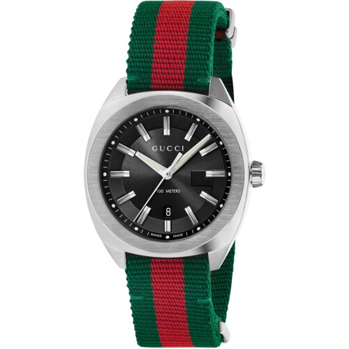 GUCCI Ανδρικό ρολόι Gucci YA142305 GG2570 Black Canvas 41mm 1