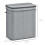 Homcom HOMCOM 100L Wood Laundry Basket A Compartment Flip Lid Removable Lining Grey 2