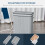 Homcom HOMCOM 100L Wood Laundry Basket A Compartment Flip Lid Removable Lining Grey 3